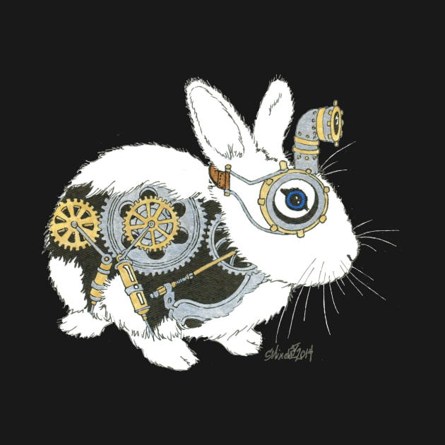 Daily Doodle 33 - Robot - Steampunk Bunny -Elvis by ArtbyMinda