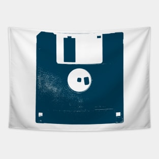 Blue Vintage Floppy Disk Tapestry