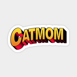 Cat Mom Super Hero Comic Text Magnet