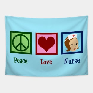 Peace Love Nurse Tapestry