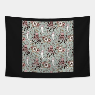 Grey Shark Pattern Tapestry