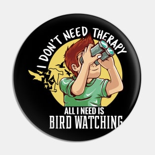 Birdwatcher Birdwatching Gift Idea T-Shirt Ornithology T-Shirt Pin