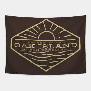 Oak Island, NC Summertime Vacationing Ocean Sunrise Tapestry
