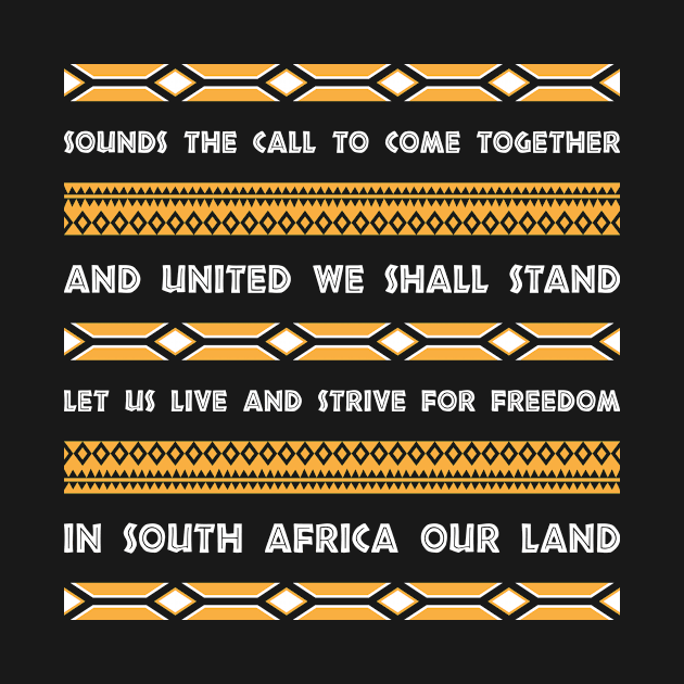 South Africa national anthem T-Shirt by stariconsrugby