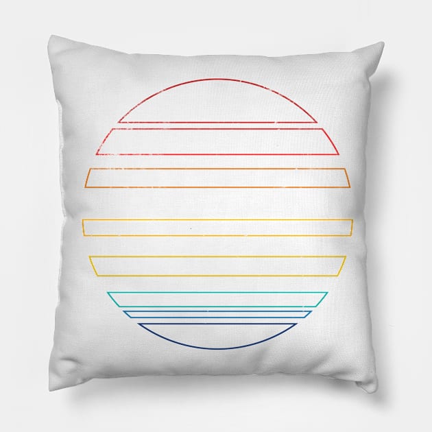 minimalist sunset Pillow by pholange