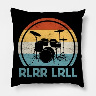 RLRR LRLL Drum Kit Silhouette Pillow