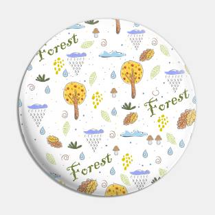 Forest Pattern Pin