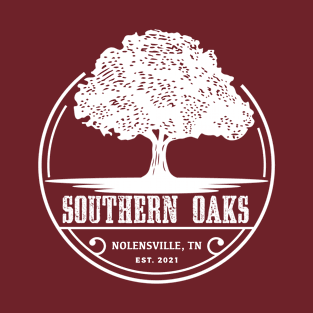 02 Southern Oak Stencil White T-Shirt