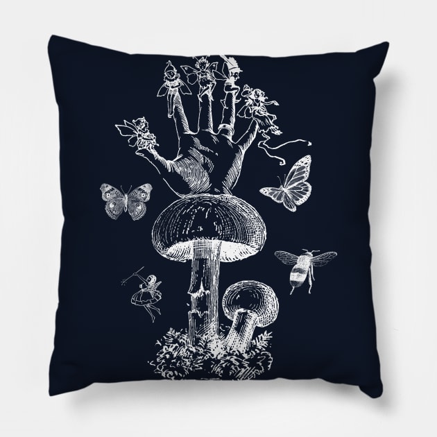 Fairycore Aesthetic - Fairies in the Forest Pillow by Souls.Print