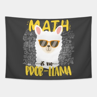 COOL MATH IS NO PROB-LLAMA LLAMA ALPACA BACK TO SCHOOL CHALK Tapestry