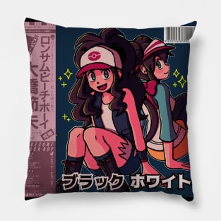 vaporwave anime aesthetic hilda rosa gen 5 video game Pillow