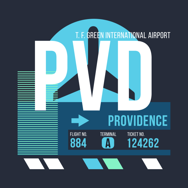 Providence (PVD) Airport // Sunset Baggage Tag by Now Boarding