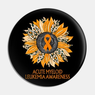 Leopard Acute Myeloid Leukemia Awareness Pin