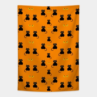 HALLOWEEN Black Cats And Cat Eyes Tapestry