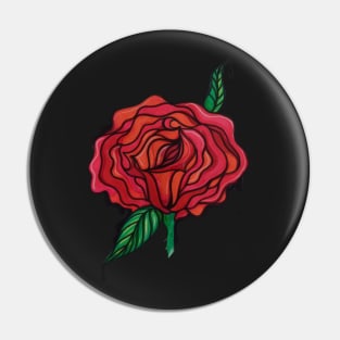 Inked Rose Pin