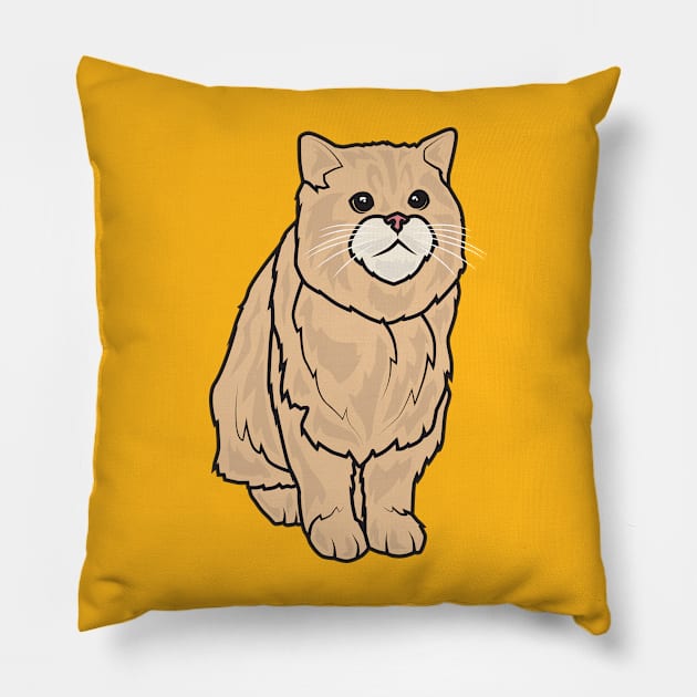 Chubby Orange Cat Pillow by crissbahari