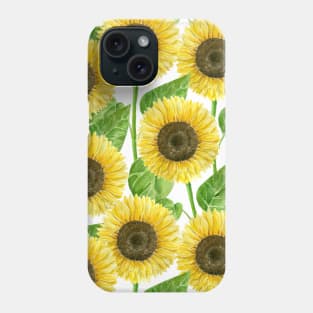 Sunflowers watercolor Phone Case