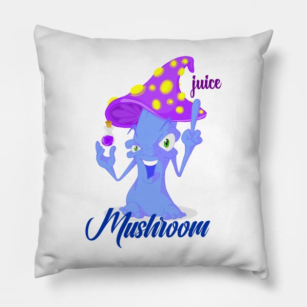 Toadstool blue Pillow by TheEndDesign