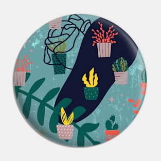 Crazy Plant Lady Cactus Pin