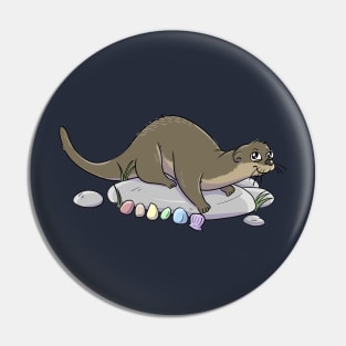 Rainbow Otter Pin