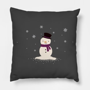 Winter Holiday Snowman Pillow