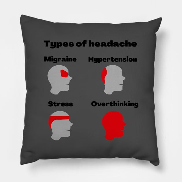 Overthinking Pillow by WordsGames