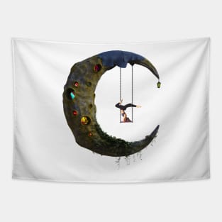 Half moon yoga pose Tapestry