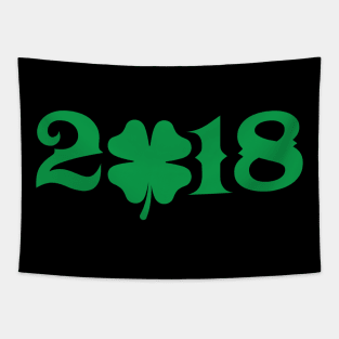 'St. Patrick's Day 2018' Cute St. Patrick Clover 2018 Tapestry
