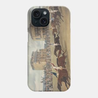 Doncaster Great St Leger, 1839. The Dead Heat Between Charles XII and Euclid by Charles Hunt Phone Case