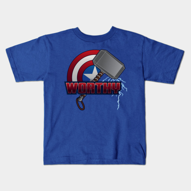 Captain America Worthy - Captain America - Kids T-Shirt | TeePublic