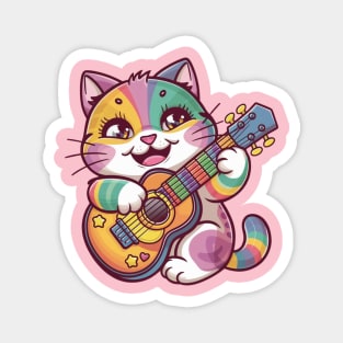 Cat Guitar Magnet