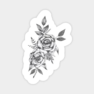 Dot work roses Magnet