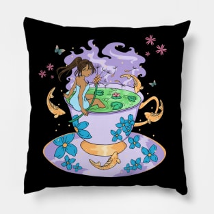 Kawaii Anime Black Girl Magic Tea Pillow