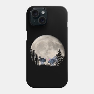 Romantic turkey with bat at night in the moonlight Phone Case