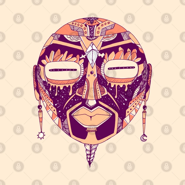 Peach African Mask 2 by kenallouis