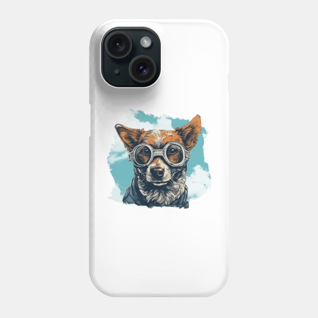 Aviator dog Phone Case by GreenMary Design