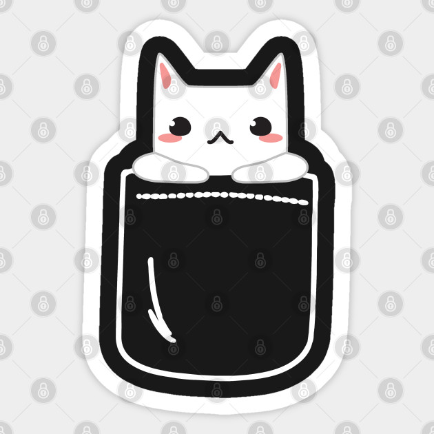 Cute Cat In Your Pocket Funny Emoji Feline Lover Cat In Pocket