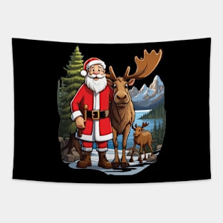 Moose Christmas Tapestry