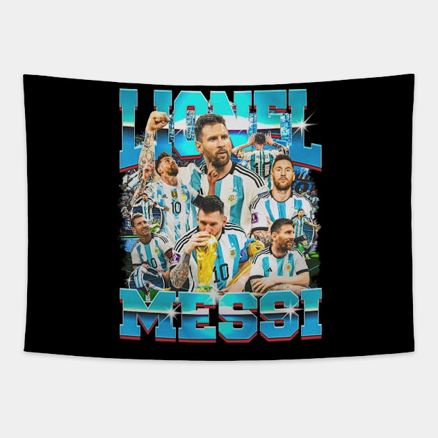 Lionel Messi Bootleg Tee Tapestry by ShirtsPlug