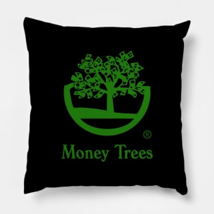 Money Trees green Pillow