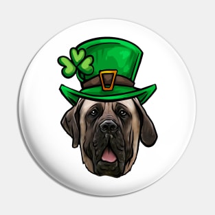 St Patricks Day English Mastiff Pin