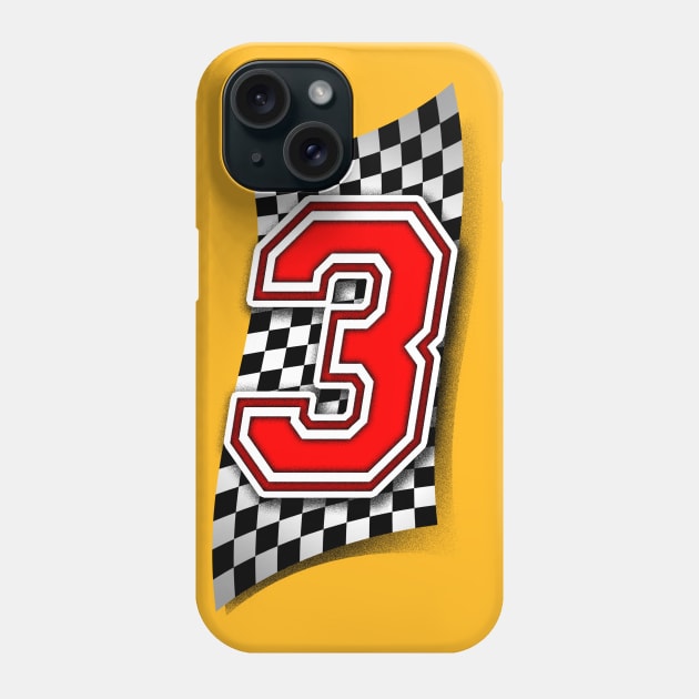 Racer Number 3 Phone Case by Adatude