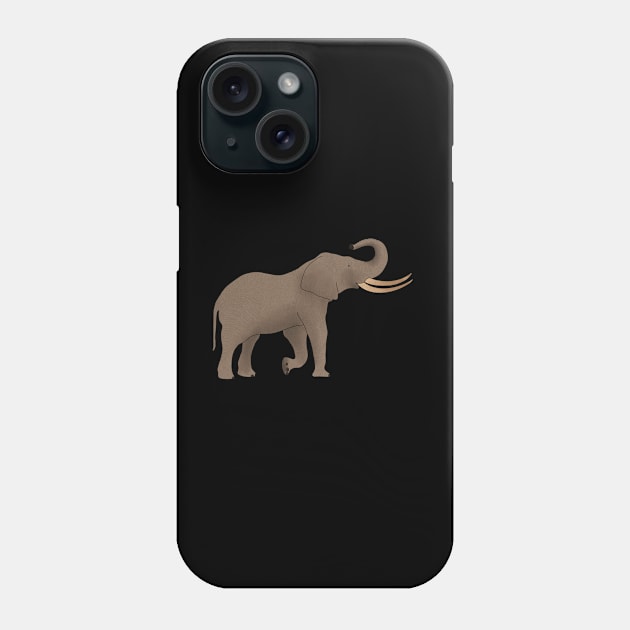 African Elephant, Safari Animal Phone Case by dukito