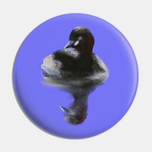 Grebe reflection Pin