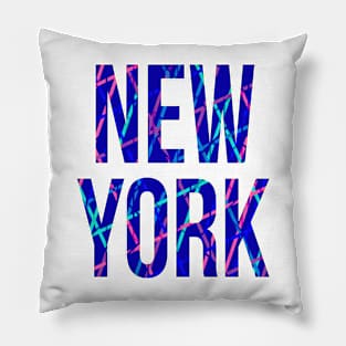 Retro 80s New York Pillow