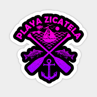 Playa Zicatela Beach, Mexico, Boat Paddle Magnet