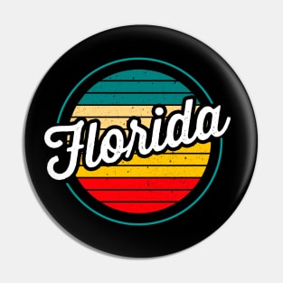 Florida - Retro Sunset Pin