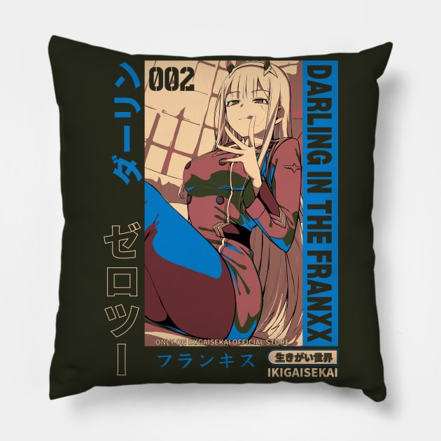 Seductively Vibrant: Zero Two Pillow by IKIGAISEKAI