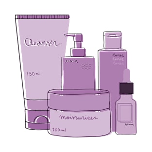 Skincare Essentials (Purple Theme) T-Shirt