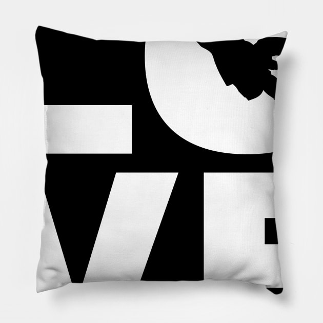 Love Snowboarding Gift For Snowboarders Pillow by OceanRadar